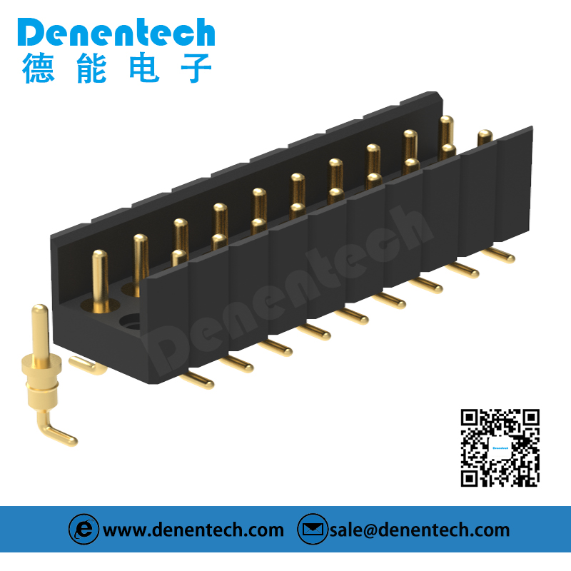 Denentech good quality 2.54MM  H6.90xW6.90 dual row straight SMT 40pin machined pin header